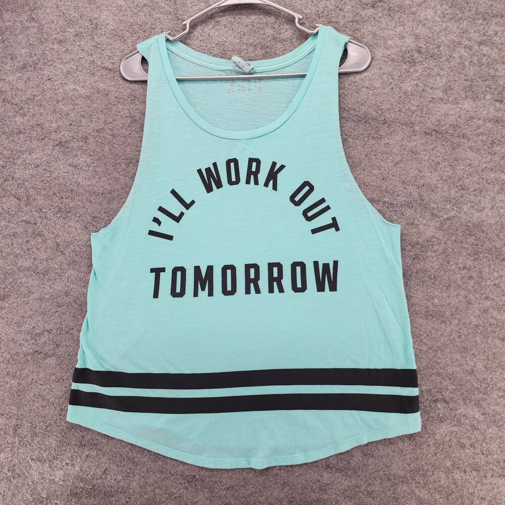 PINK Victoria Secret Tank Top Womens Medium Sleeveless Blue Workout